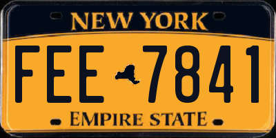 NY license plate FEE7841