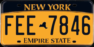 NY license plate FEE7846