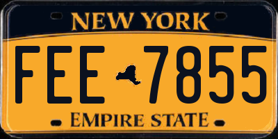 NY license plate FEE7855