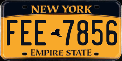 NY license plate FEE7856