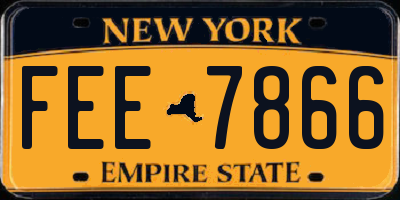 NY license plate FEE7866