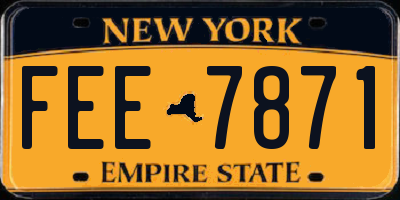 NY license plate FEE7871