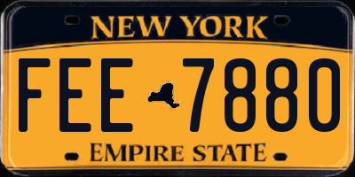 NY license plate FEE7880