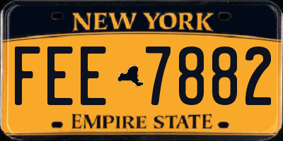 NY license plate FEE7882