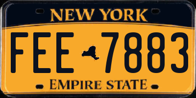 NY license plate FEE7883