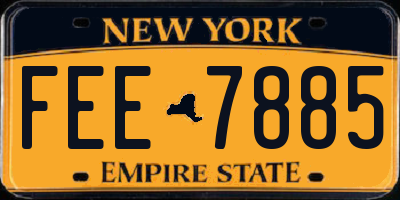 NY license plate FEE7885