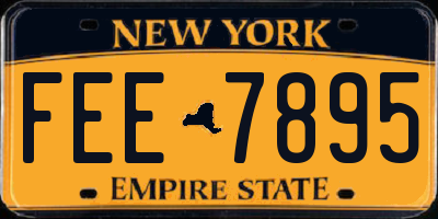 NY license plate FEE7895
