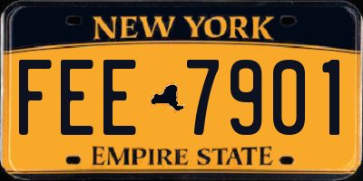 NY license plate FEE7901