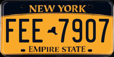 NY license plate FEE7907