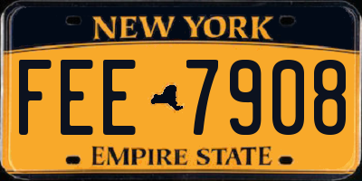 NY license plate FEE7908