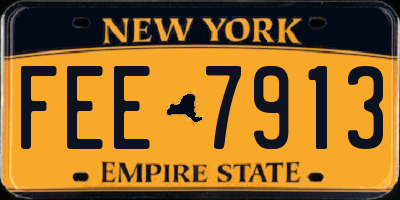 NY license plate FEE7913