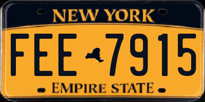 NY license plate FEE7915