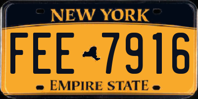 NY license plate FEE7916