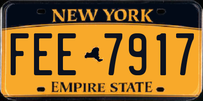 NY license plate FEE7917