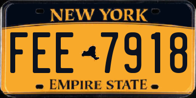 NY license plate FEE7918
