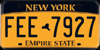 NY license plate FEE7927