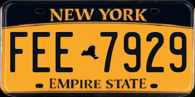 NY license plate FEE7929