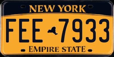 NY license plate FEE7933