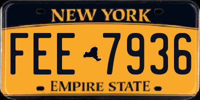 NY license plate FEE7936