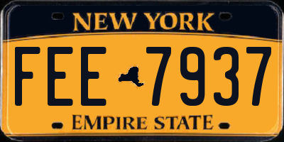 NY license plate FEE7937