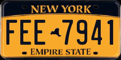 NY license plate FEE7941