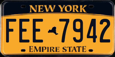NY license plate FEE7942