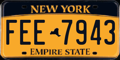 NY license plate FEE7943