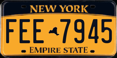 NY license plate FEE7945