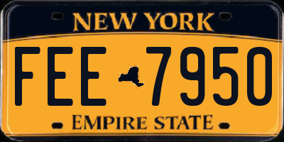 NY license plate FEE7950
