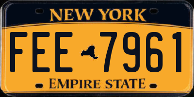 NY license plate FEE7961
