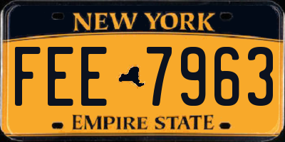 NY license plate FEE7963