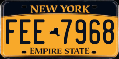 NY license plate FEE7968