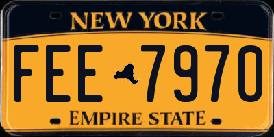 NY license plate FEE7970