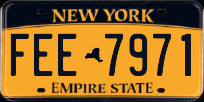 NY license plate FEE7971