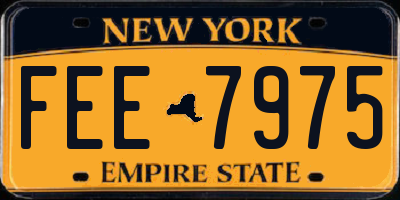 NY license plate FEE7975