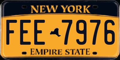 NY license plate FEE7976