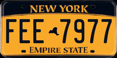 NY license plate FEE7977