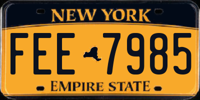 NY license plate FEE7985
