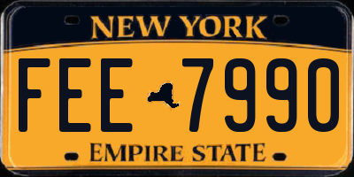 NY license plate FEE7990