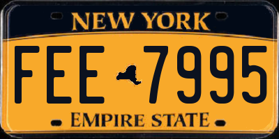 NY license plate FEE7995