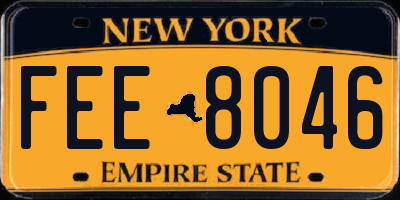 NY license plate FEE8046