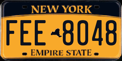 NY license plate FEE8048