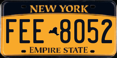 NY license plate FEE8052