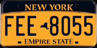 NY license plate FEE8055