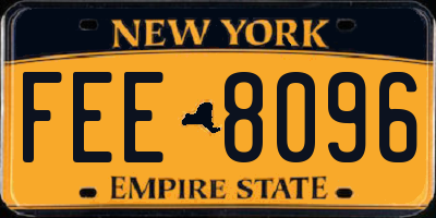 NY license plate FEE8096
