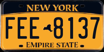 NY license plate FEE8137