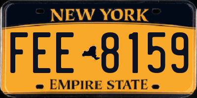 NY license plate FEE8159