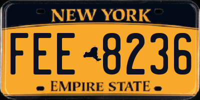 NY license plate FEE8236