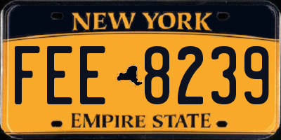 NY license plate FEE8239