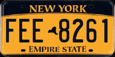 NY license plate FEE8261